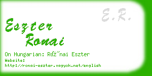 eszter ronai business card